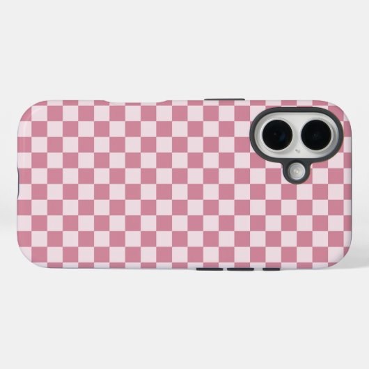 Dusty rose checkerboard pattern Case-Mate iPhone case (Achterkant (horizontaal))