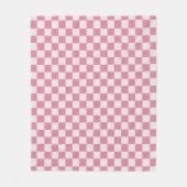 Dusty rose checkerboard pattern fleece deken (Voorkant)