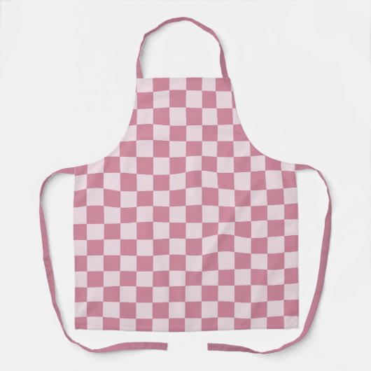 Dusty rose checkerboard pattern schort (Voorkant)
