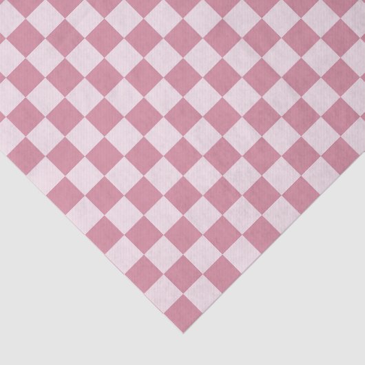 Dusty rose checkerboard pattern tissuepapier (Detail)