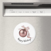 DUSTY ROSE CHIC HOLIDAYS MAGNET (Insitu (Vaatwasser))