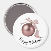DUSTY ROSE CHIC HOLIDAYS MAGNET (Voorkant / Achterkant)