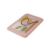 Dusty Rose Contemporary Geometric  Badmat (Gekanteld)