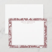 Dusty Rose Easter Egg Frame Note Card Kaart (Voorkant / Achterkant)