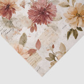 Dusty Rose Fall Floral Tissuepapier (Detail)