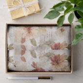Dusty Rose Fall Floral Tissuepapier (Geschenk)