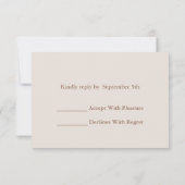 Dusty Rose Floral Wedding RSVP Kaartje (Achterkant)