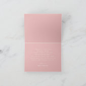 Dusty Rose Gingham Baby Thank You Card | Blocks Bedankkaart (Binnen)