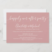 Dusty Rose Happily Ever After Bruiloftsfeest Kaart (Voorkant)