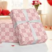 Dusty Rose Minimal Hearts Valentine Gift Cadeaupapier