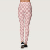 Dusty Rose Minimal Hearts Valentine Gift Leggings (Achterkant)