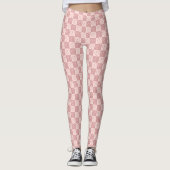 Dusty Rose Minimal Hearts Valentine Gift Leggings (Voorkant)