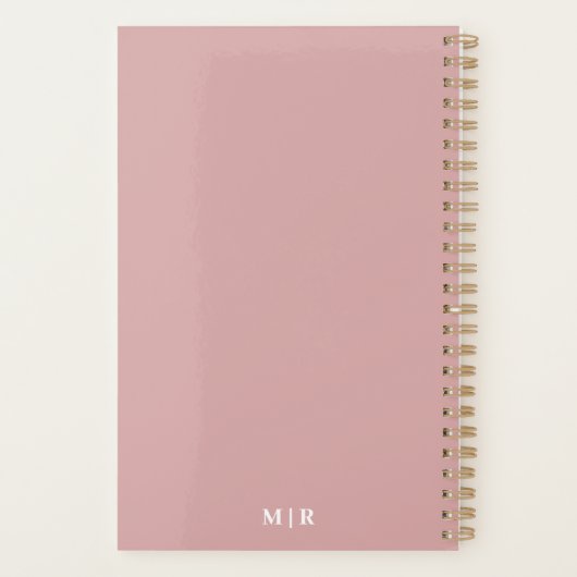 Dusty Rose Minimal Planner | Custom Year, Title &  (Achterkant)