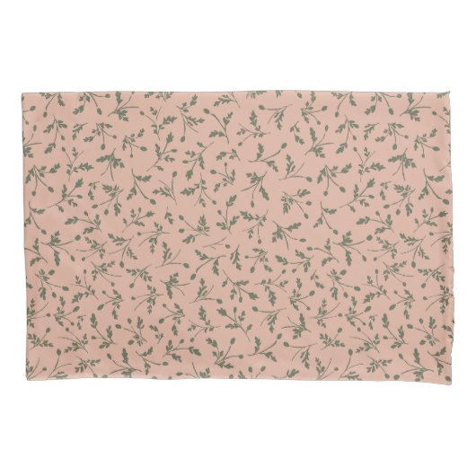 Dusty Rose Modern Farmhouse Daisy Buds Pattern Kussensloop (Voorkant)