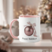 DUSTY ROSE ORNAMENT MUG FOR CHIC HOLIDAYS MOK