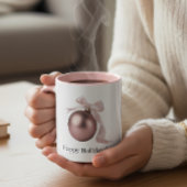 DUSTY ROSE ORNAMENT MUG FOR CHIC HOLIDAYS MOK