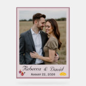 Dusty Rose & Pale Pink Two Hearts Catholic Wedding Acryl Bord (Voorkant)