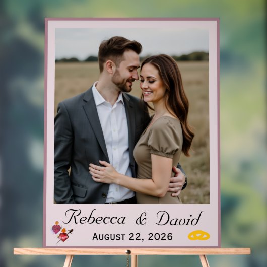 Dusty Rose & Pale Pink Two Hearts Catholic Wedding Acryl Bord (Neutraal)