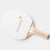 Dusty Rose Personalized Name Gold Leopard Heart Tafeltennisbatje (Zijkant)