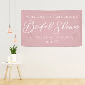 Dusty Rose Pink Bridal Shower Personalized Welcome Spandoek