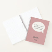 Dusty rose pink ivory inspirational goal quote notitieboek (Binnen)