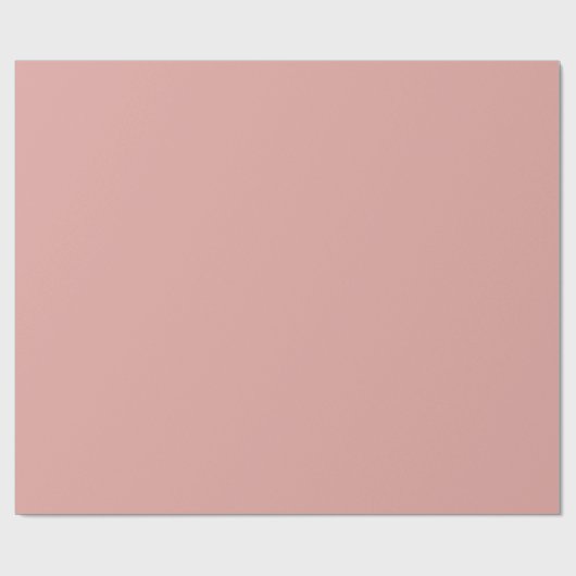 Dusty Rose Pink Plain Solid Color  Cadeaupapier (Vlak)