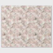 Dusty Rose Pink Snowflakes Christmas Cadeaupapier (Vlak)