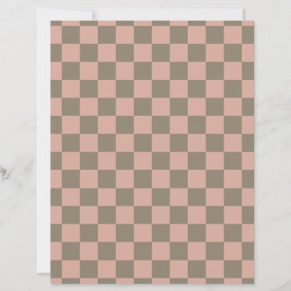 Dusty Rose & Sage Green Checkered Scrapbook Paper