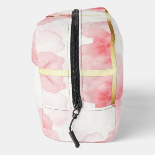 Dusty Rose Sprinkled Gold Frame Mäppchen Beutel Toilettasje (Rechts)