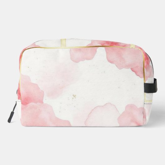 Dusty Rose Sprinkled Gold Frame Mäppchen Beutel Toilettasje (Achterkant)
