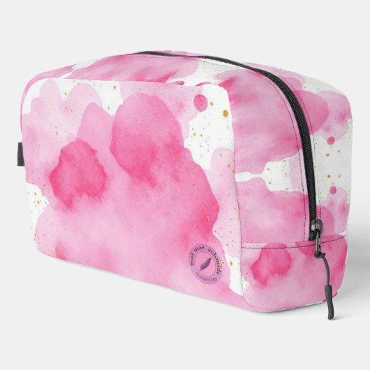 Dusty Rose Sprinkled Gold Mäppchen Beutel Toilettasje (Rechterhoek)