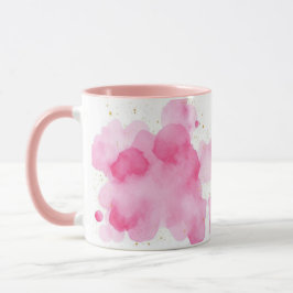 Dusty Rose Sprinkled Gold Mug Tasse Mok