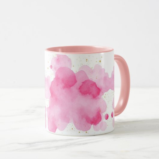 Dusty Rose Sprinkled Gold Mug Tasse Mok (Voorkant rechts)
