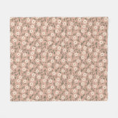 Dusty Rose White Modern Farmhouse Daisy Pattern Fleece Deken (Voorkant (Horizontaal))