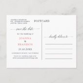 Dusty Roses Midzomer Floral Save the Date Aankondigingskaart (Achterkant)