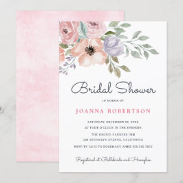 Dusty Roses Midzomer Floral Vrijgezellenfeest Kaart