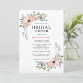 Dusty Roses Midzomer Floral Vrijgezellenfeest Kaart (Staand voorkant)