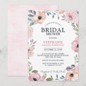 Dusty Roses Midzomer Floral Vrijgezellenfeest Kaart (Voorkant / Achterkant)