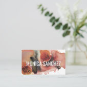 Dusty roze abstract modern visitekaartje (Staand voorkant)