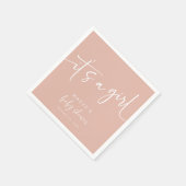Dusty roze Baby shower papier servetten modern mei (Hoek)