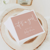 Dusty roze Baby shower papier servetten modern mei