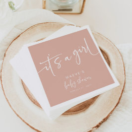 Dusty roze Baby shower papier servetten modern mei