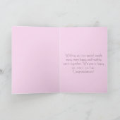 Dusty roze bloemige achtergrond Happy Jubileum Kaart (Binnen)