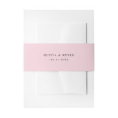 Dusty Roze Blush Bruiloft Uitnodiging Belly Band Uitnodigingen Wikkel (Voorkant Voorbeeld)