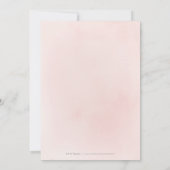 Dusty roze boho floral rustige bruiloft kaart (Achterkant)