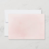 Dusty roze boho floral rustige bruiloft RSVP kaartje (Achterkant)