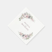 Dusty roze boho floral rustige bruiloft servet (Hoek)