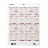 Dusty roze botanische ingrediënten Natuurlijke ver Etiket (Full Sheet)