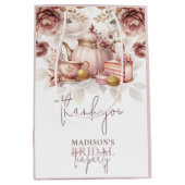 Dusty Roze Bruids High Tea Party Custom Medium Cadeauzakje (Voorkant)