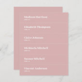 Dusty Roze Bruiloft Plaats Kaart DIY (Voorkant / Achterkant)